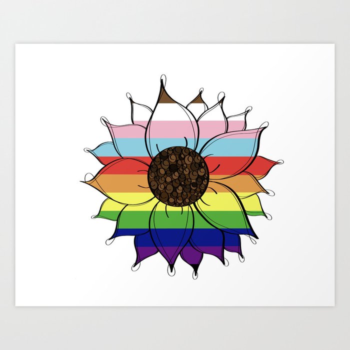 sunflower pride Art Print