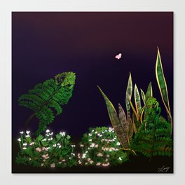 Plants and a Lonely Moth Canvas Print