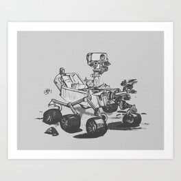 Curiosity Rover Art Print