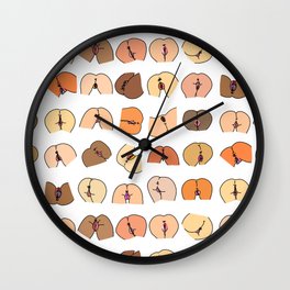 Vulva Butts Wall Clock