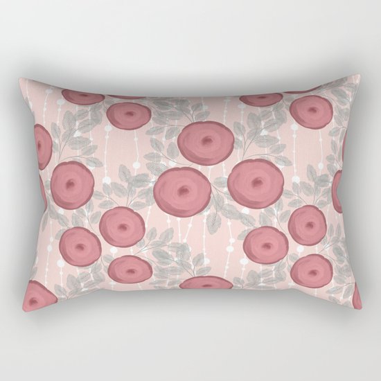 Abstract, floral pattern . Rectangular Pillow