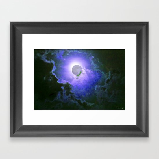 Summer Full Moon Framed Art Print