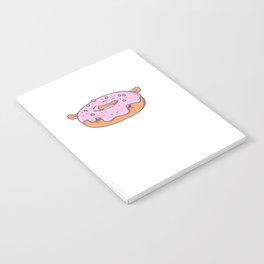 Funny Hippo Donut Cute Kawaii Aesthetic Notebook