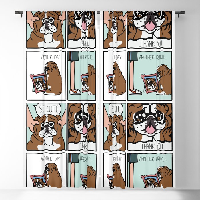 Another Wrinkle English Bulldog Blackout Curtain