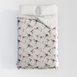 Dragonflies pattern, sumie painting Duvet Cover