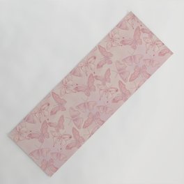 Butterfly Pattern soft pink pastel Yoga Mat