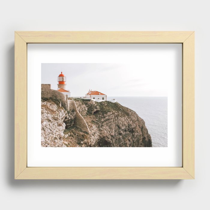 Lighthouse Algarve Portugal - Europe Travel Photo Print Recessed Framed Print