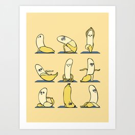 Banana Yoga Art Print