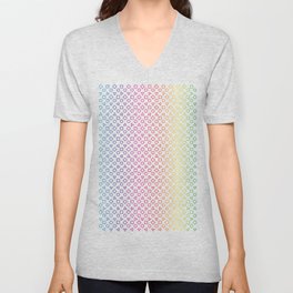#PrideMonth Shape Design Outlines of rotating squares and triangle with circles pattern V Neck T Shirt
