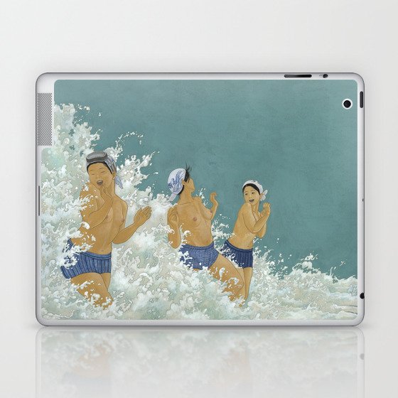 Three Ama Enveloped In A Crashing Wave Laptop & iPad Skin