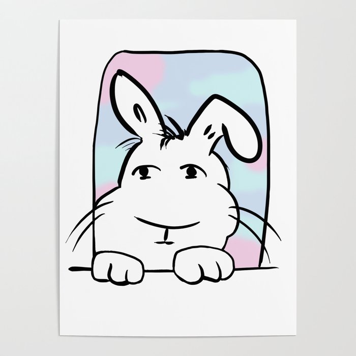 Bunny on a Lookout Poster
