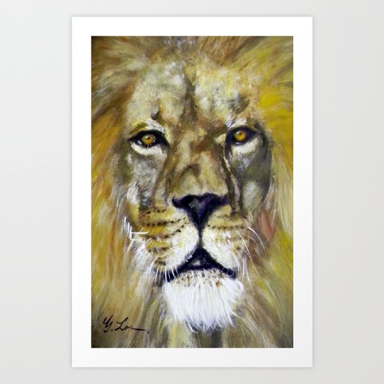 Title: Mesmerizing Lion King Art Print