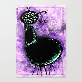 A Radiant Bestiary: Ant (Black) Canvas Print