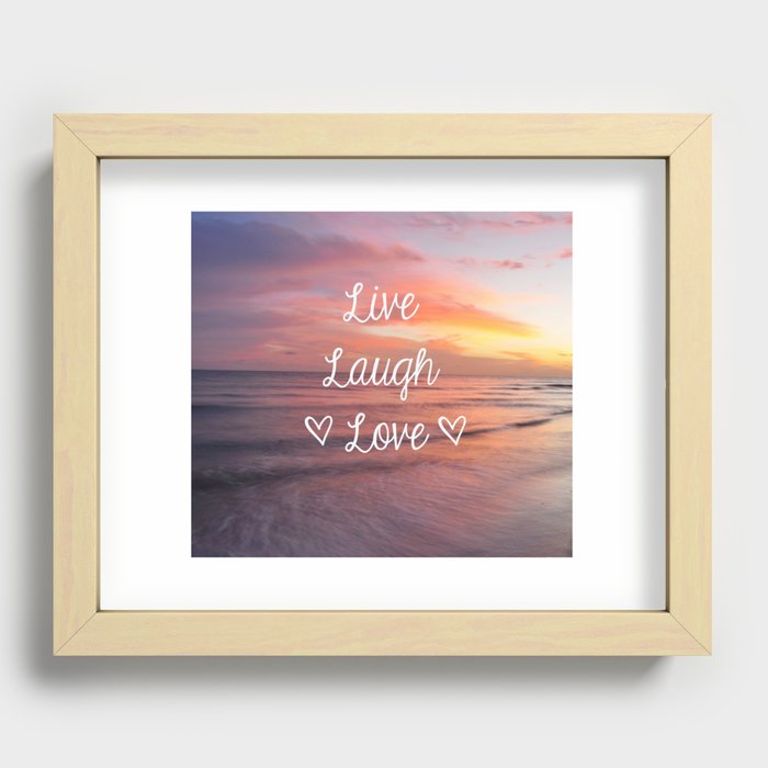 Live Laugh Love - Beach Recessed Framed Print