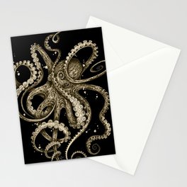 Octopsychedelia Sepia Stationery Card