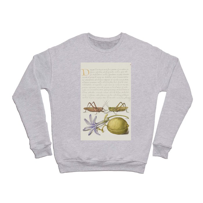 Grasshoppers calligraphic vintage poster Crewneck Sweatshirt