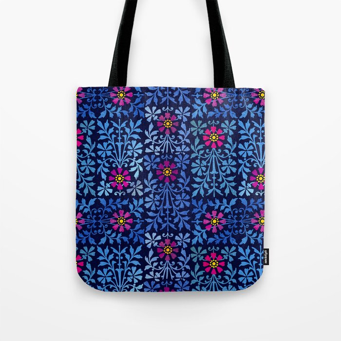 Floral Renaissance Arts and Crafts Pattern Tote Bag