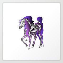 Horse Skeleton Art Print