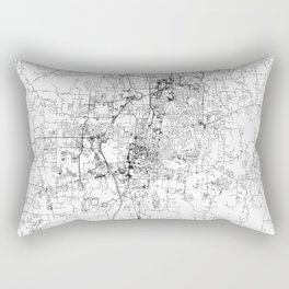 Fayetteville White Map Rectangular Pillow