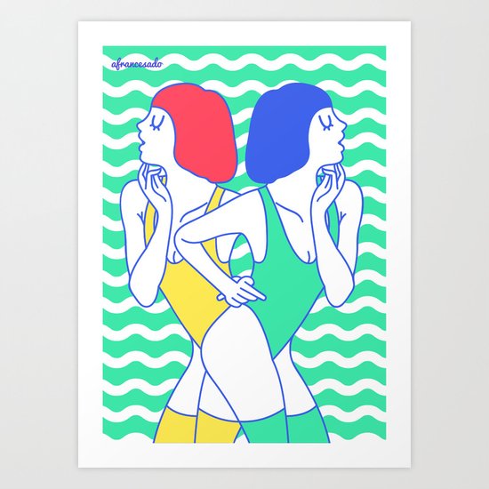 Girls Art Print