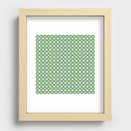Abstract Skate Wheels in Nay Blue and Kelly Green Recessed Framed Print