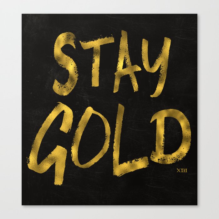 Stay Gold II Canvas Print