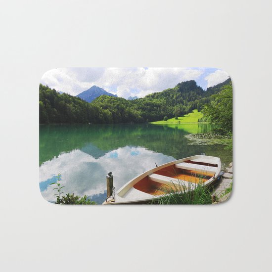rowing boat on Alatsee Bath Mat
