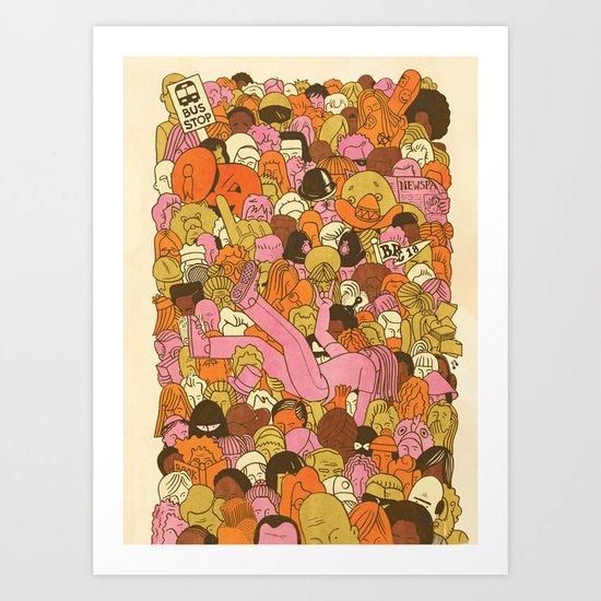 Crowd Surfer Art Print