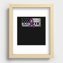 Purple Flag End Alzheimer Alzheimer's Awareness Recessed Framed Print