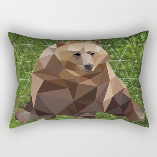 Bear in the woods Rectangular Pillow