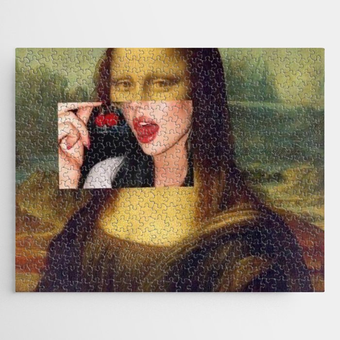 Mona Lisa Cherry Red Jigsaw Puzzle