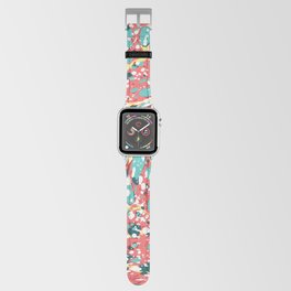 Boho bubbles and twirl pattern pink and blue Apple Watch Band