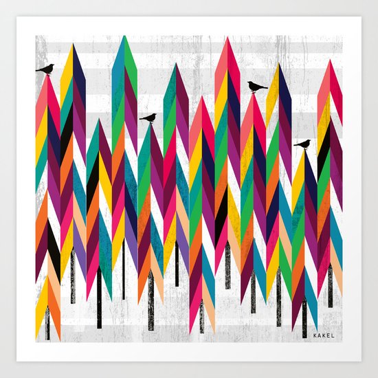 Pine trees Art Print