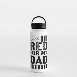 RED For My Dad Water Bottle