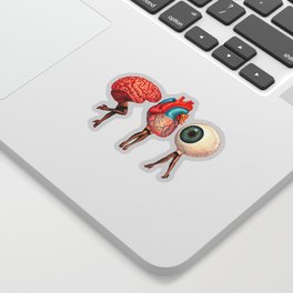 Heart, Brain, Eyeball Pin-ups Sticker