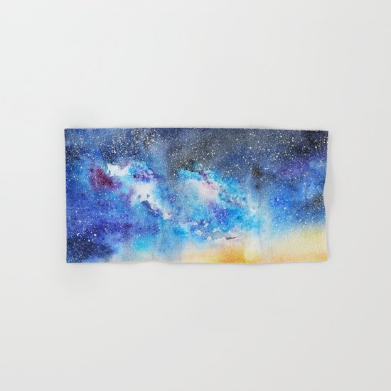 When night is falling || watercolor Hand & Bath Towel