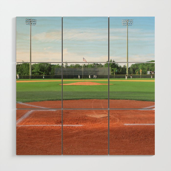 Play Ball! - Home Plate - For Bar or Bedroom Wood Wall Art