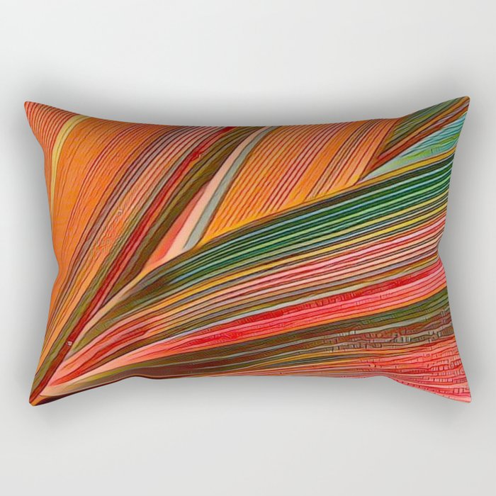 Variegated Flax colorful art and home decor Rectangular Pillow