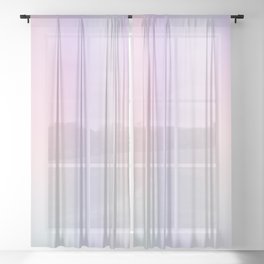 Pastel Gradient rainbow Sheer Curtain