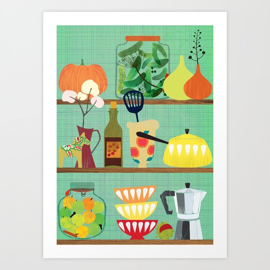 kitchen shelf 02 Art Print