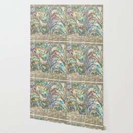 Abalone Turquoise Shell Art Design | Saletta Home Decor Wallpaper