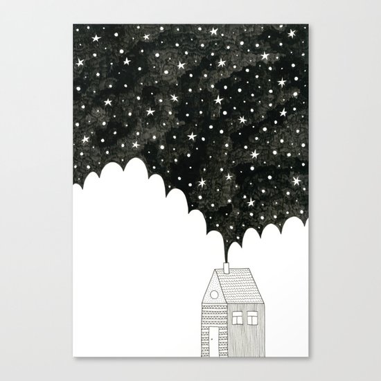 House in the Night Canvas Print