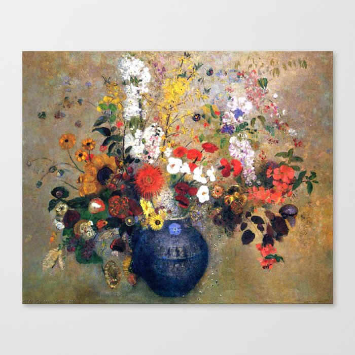 Odilon Redon "Flowers" (2) Canvas Print