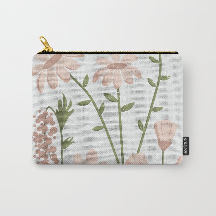 Field of Pink Flowers Carry-All Pouch