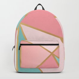 Rose Gold / Blue Triangles Backpack