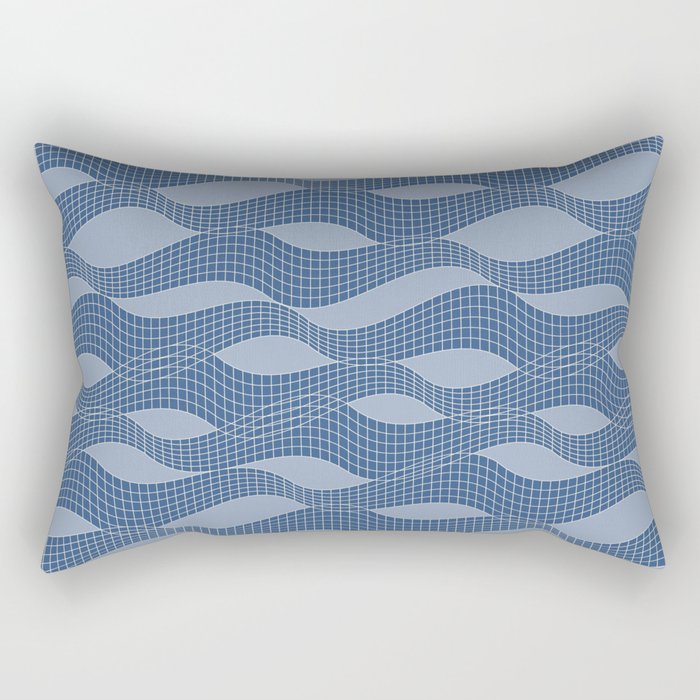 Tennis net with blue waves pattern Rectangular Pillow