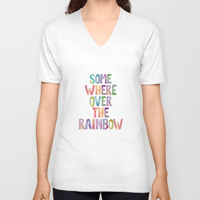 Somewhere Over The Rainbow V Neck T Shirt