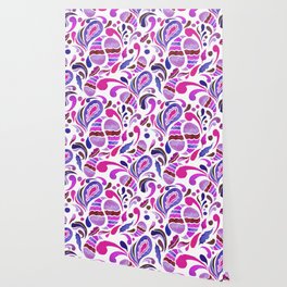 Paisley Blast - Magenta Purple Palette  Wallpaper