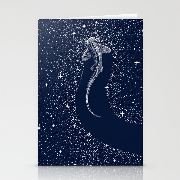 Leopard Shark in Cosmos Stationery Cards