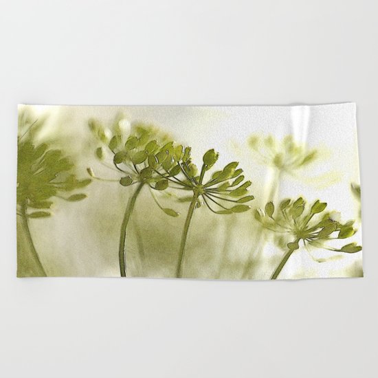 Something green and delicate Beach Towel